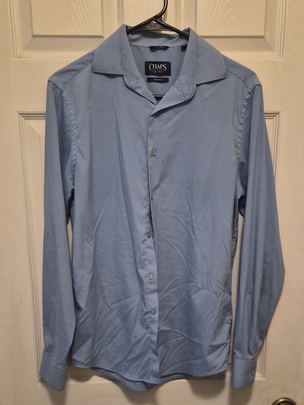 Chaps Men's Light Blue Long-Sleeve Dress Shirt